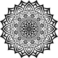 Decorative Mandala design line art, traditional Diwali Rangoli art for PowerPoint presentation. vector