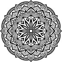 Decorative Mandala design line art, traditional Diwali Rangoli art for PowerPoint presentation. vector