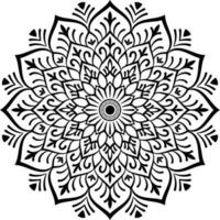 Decorative Mandala design line art, traditional Diwali Rangoli art for PowerPoint presentation. vector