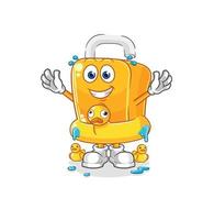 padlock cute cartoon vector