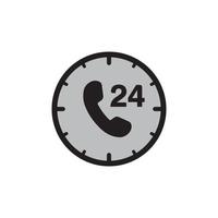 Call 24 Hours Icon EPS 10 vector