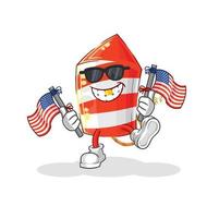 fireworks cartoon character vector