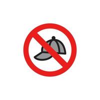 Prohibition Cap Icon EPS 10 vector