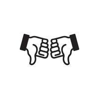 Thumbs Up and Down Icon EPS 10 vector