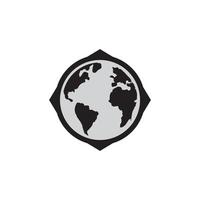 Compass and Map Navigation Icon EPS 10 vector