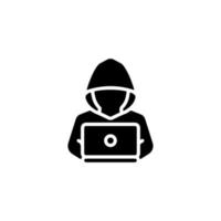 Computer Hacker Icon EPS 10 vector