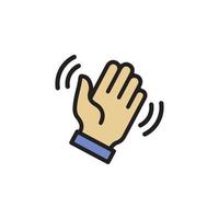 Wave Hand Icon EPS 10 vector