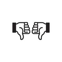 Thumbs Up and Down Icon EPS 10 vector
