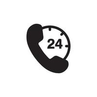 Call 24 Hours Icon EPS 10 vector