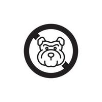 Prohibition Dog Icon EPS 10 vector