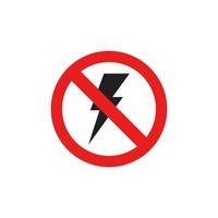 prohibicion flash icono eps 10 vector