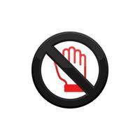 prohibition Stop Icon EPS 10 vector