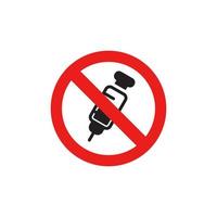 Prohibition Injection Icon EPS 10 vector