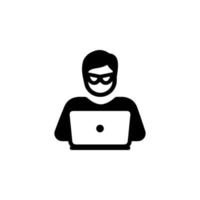 Computer Hacker Icon EPS 10 vector