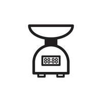 Kitchen Scales Icon EPS 10 vector