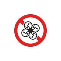 Prohibition Drone Icon EPS 10 vector