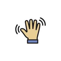 Wave Hand Icon EPS 10 vector