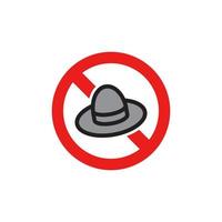 Prohibition Cap Icon EPS 10 vector