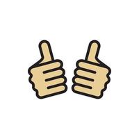 Thumbs Up and Down Icon EPS 10 vector