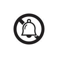 icono de campana de prohibición eps 10 vector