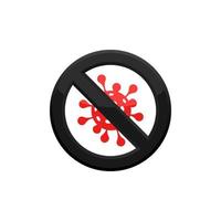 Prohibition Virus Icon EPS 10 vector