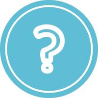 question mark circular icon vector