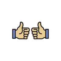 Thumbs Up and Down Icon EPS 10 vector