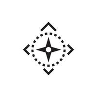 Compass and Map Navigation Icon EPS 10 vector