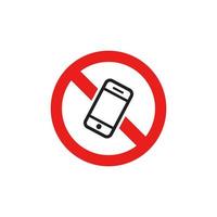 Prohibition Phone Icon EPS 10 vector