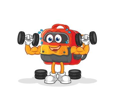 backpack cartoon vector