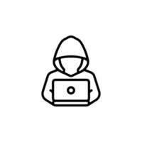 Computer Hacker Icon EPS 10 vector