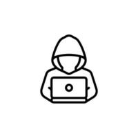 Computer Hacker Icon EPS 10 vector