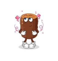 log cute cartoon character vector