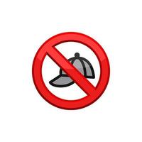 Prohibition Cap Icon EPS 10 vector