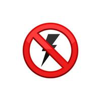 prohibicion flash icono eps 10 vector