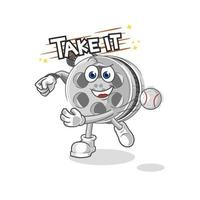 film reel cartoon vector