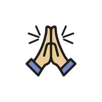 Praying Hand Icon EPS 10 vector