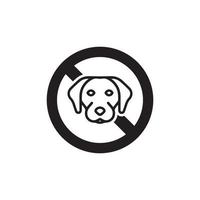 Prohibition Dog Icon EPS 10 vector