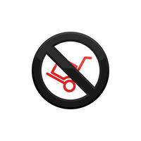 Prohibition Handcart Icon EPS 10 vector