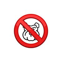 Prohibition Dog Icon EPS 10 vector