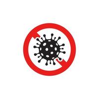 Prohibition Virus Icon EPS 10 vector