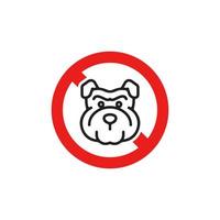 Prohibition Dog Icon EPS 10 vector