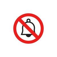 Prohibition Bell Icon EPS 10 vector