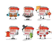 calendar cute cartoon vector