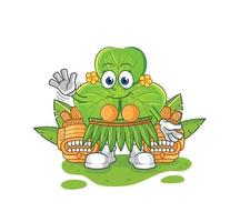 clover cartoon character vector