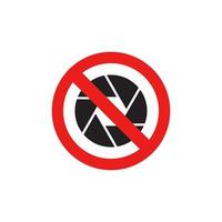 Prohibition Camera Shooter Icon EPS 10 vector