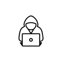 Computer Hacker Icon EPS 10 vector