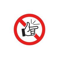 Prohibition Snapfinger Icon EPS 10 vector