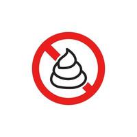 Prohibition Poop Icon EPS 10