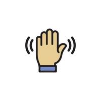 Wave Hand Icon EPS 10 vector